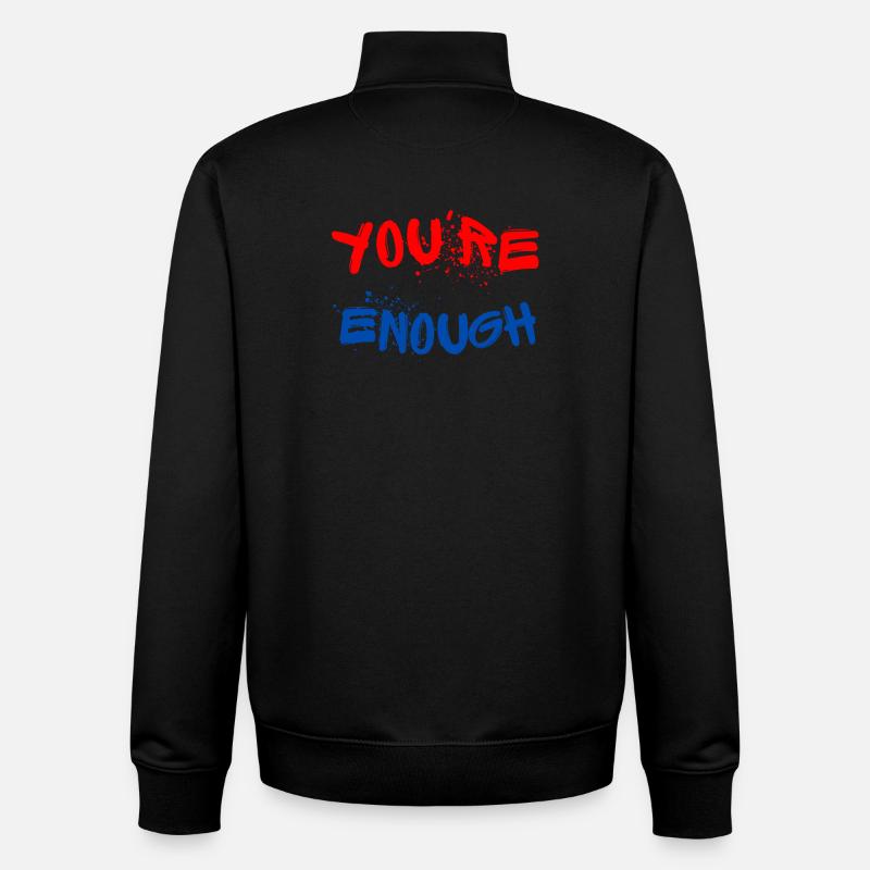 Ausdrucksstarke Graffiti-Designs mit Farbspritzern - Unisex Organic Zip Sweatshirt von Stanley/Stella - Schwarz