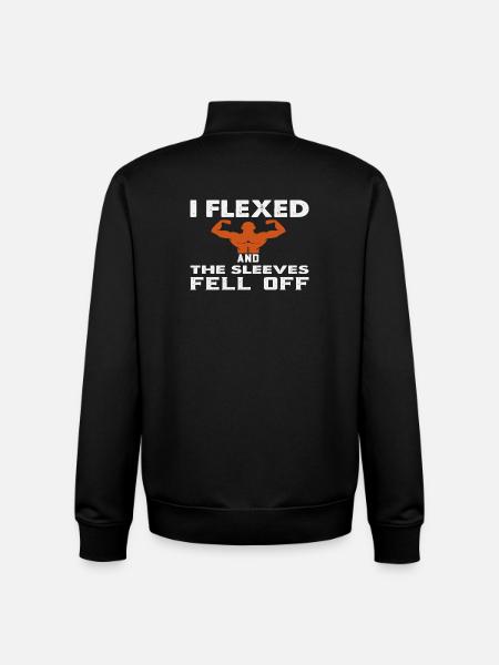 Muskulöse Panzerung durch Flex Humor - Unisex Organic Zip Sweatshirt von Stanley/Stella - Schwarz