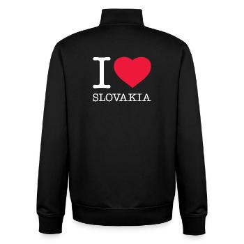 I LOVE SLOVAKIA Slowakei - Unisex Organic Zip Sweatshirt von Stanley/Stella - Schwarz - Hinten - AI Model Male 185 light (185cm)