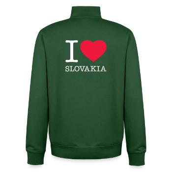 I LOVE SLOVAKIA Slowakei - Unisex Organic Zip Sweatshirt von Stanley/Stella - Flaschengrün - Hinten - AI Model Male 185 dark (185cm)