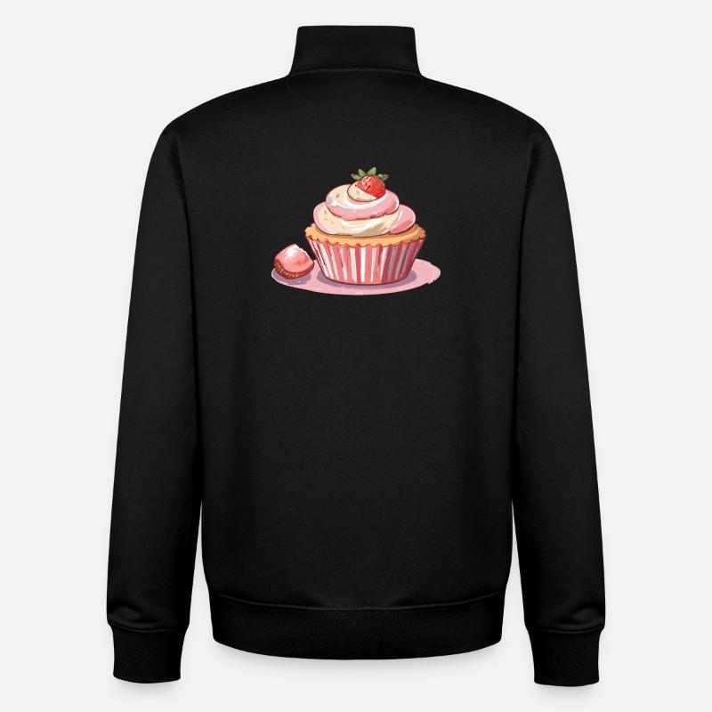Cupcake Strawberry - Unisex Organic Zip Sweatshirt von Stanley/Stella - Schwarz