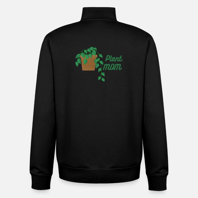 Plant mom - plante grimpante - Sweat zippé unisexe en coton bio Stanley/Stella - noir