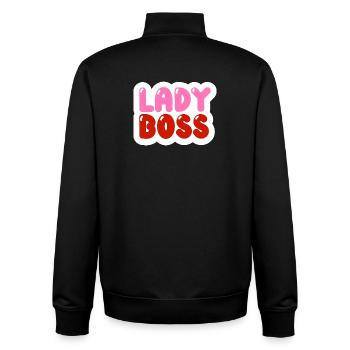 Design Women's Lady Motivating T-Shirt - Unisex Organic Zip Sweatshirt by Stanley/Stella - black - Back - AI Model Male 185 light (185cm)