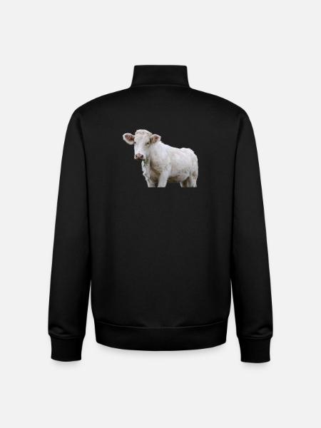Vache - Sweat zippé unisexe en coton bio Stanley/Stella - noir