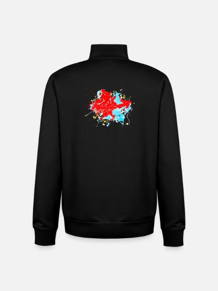 Redlightblue.Splash - Unisex Organic Zip Sweatshirt von Stanley/Stella - Schwarz