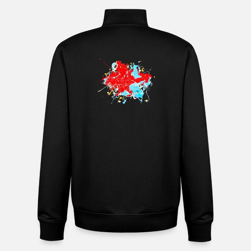 Redlightblue.Splash - Unisex Organic Zip Sweatshirt by Stanley/Stella - black