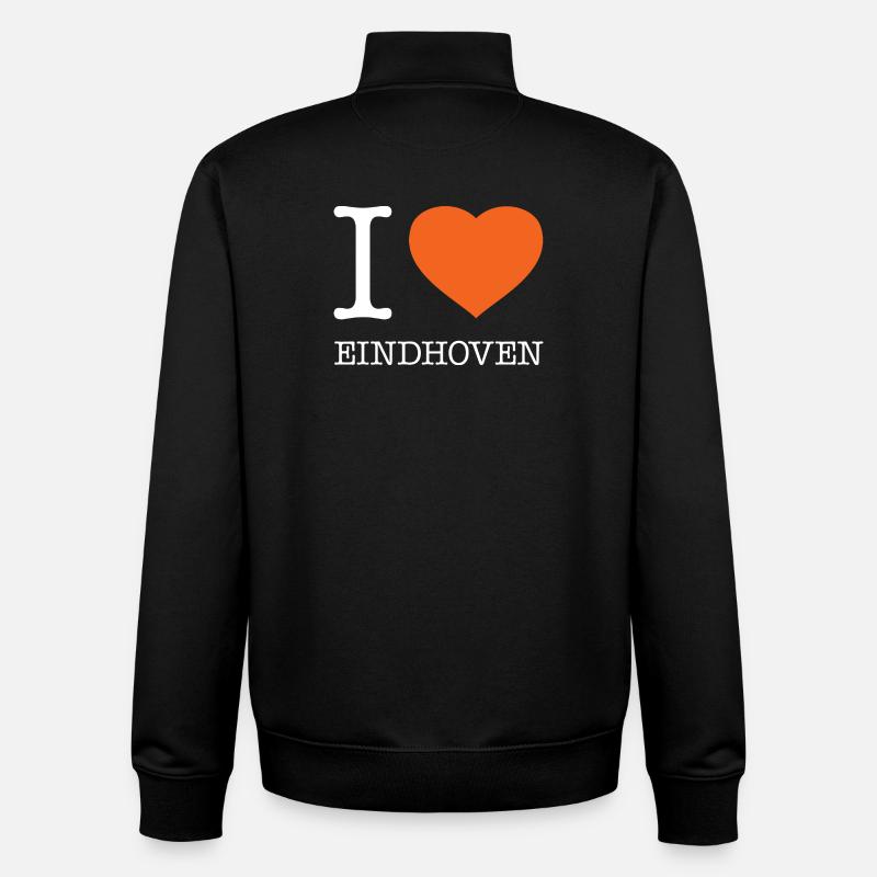 J’ADORE EINDHOVEN - Sweat zippé unisexe en coton bio Stanley/Stella - noir