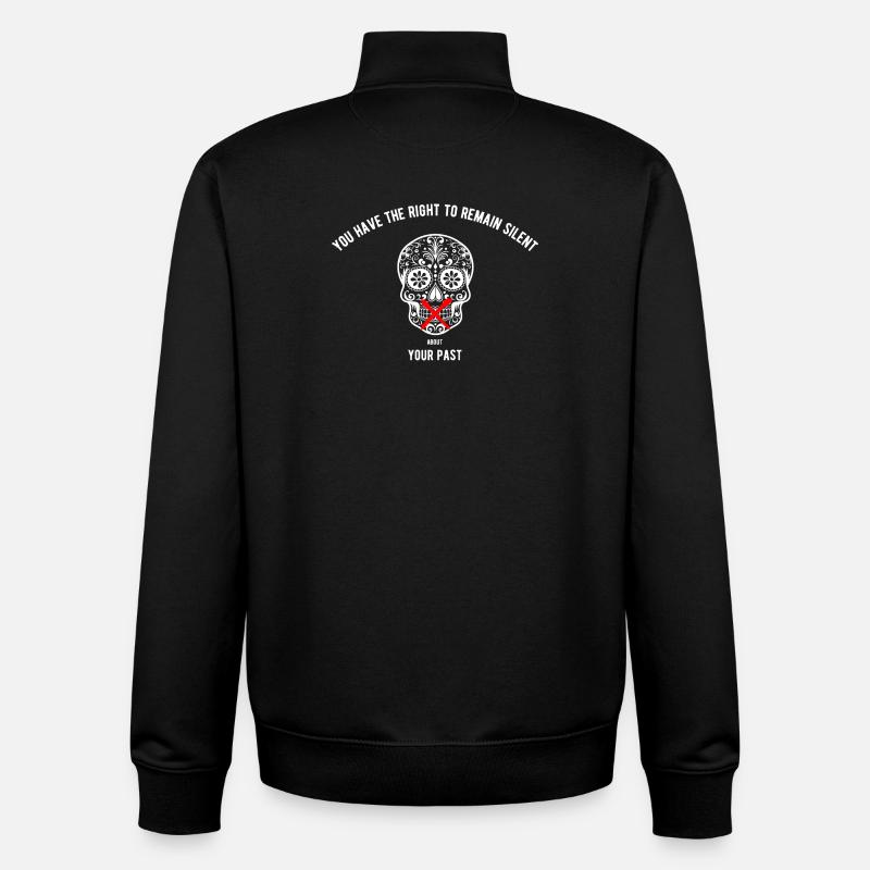 Droit de garder le silence - Sweat zippé unisexe en coton bio Stanley/Stella - noir