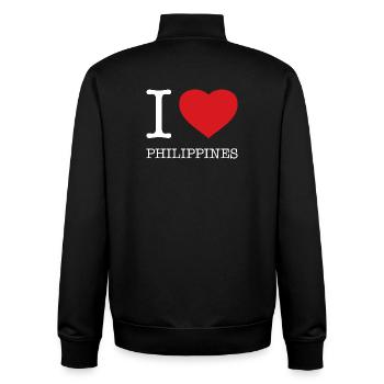 I LOVE PHILIPPINES - Unisex Organic Zip Sweatshirt by Stanley/Stella - black - Back - AI Model Male 185 light (185cm)