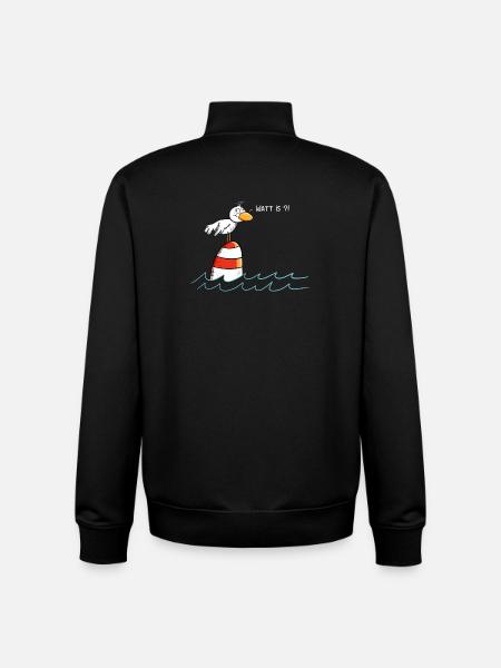 Drollige Möwe Watt Is - Unisex Organic Zip Sweatshirt von Stanley/Stella - Schwarz