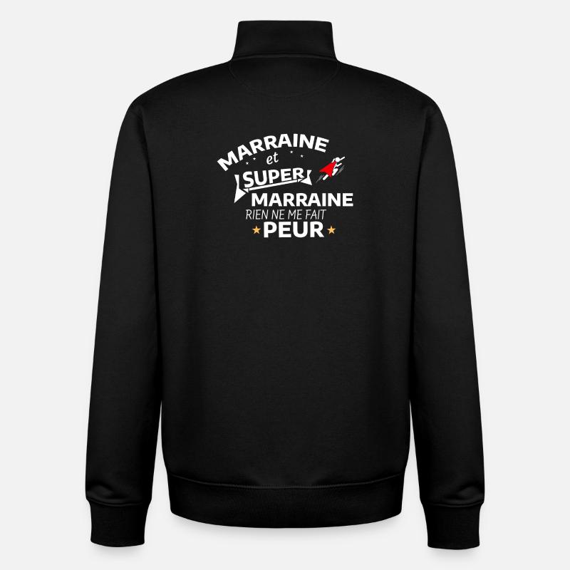 Hommage aux Marins et Superhéros - Sweat zippé unisexe en coton bio Stanley/Stella - noir