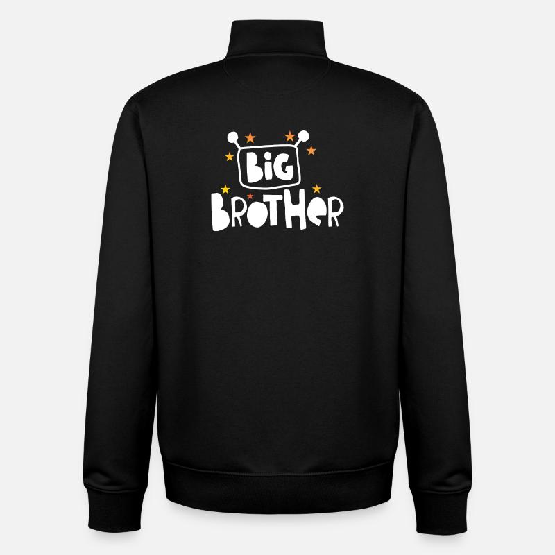 Frère aîné - Sweat zippé unisexe en coton bio Stanley/Stella - noir