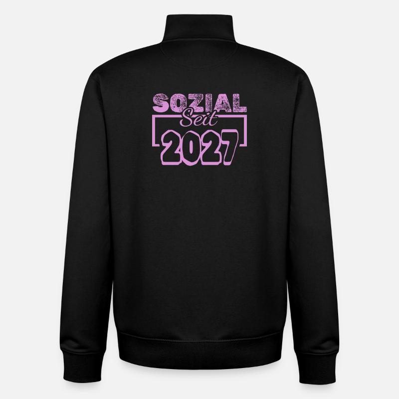 Social Commitment 2027 - Unisex Organic Zip Sweatshirt by Stanley/Stella - black