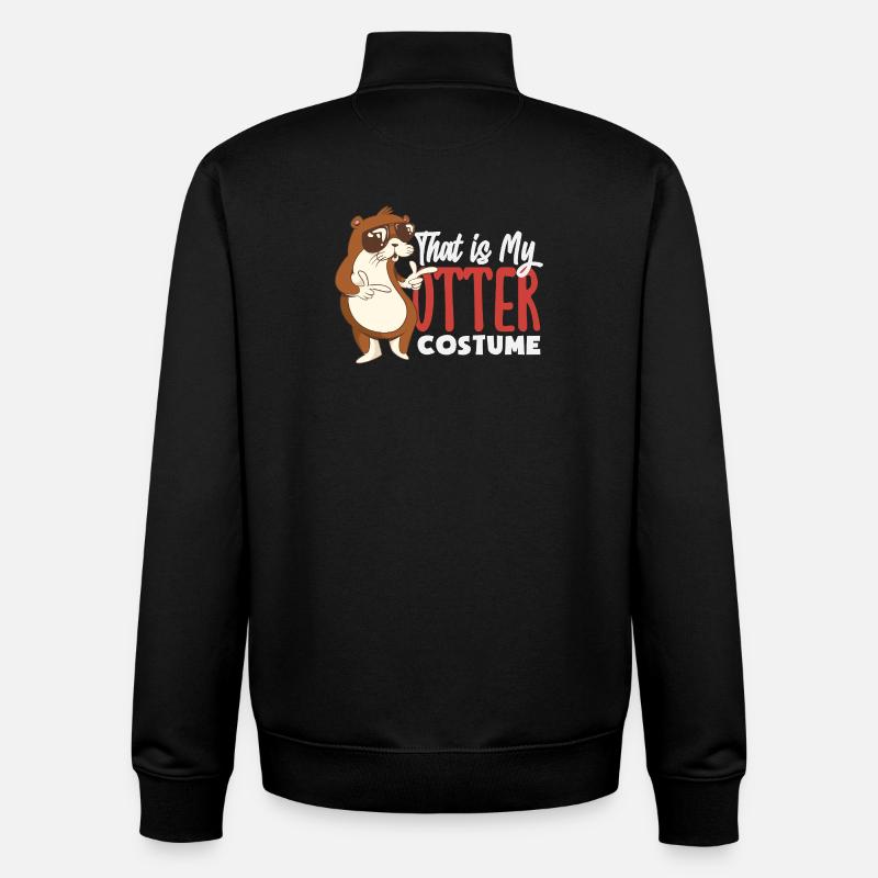 Déguisement de loutre de mer - Sweat zippé unisexe en coton bio Stanley/Stella - noir
