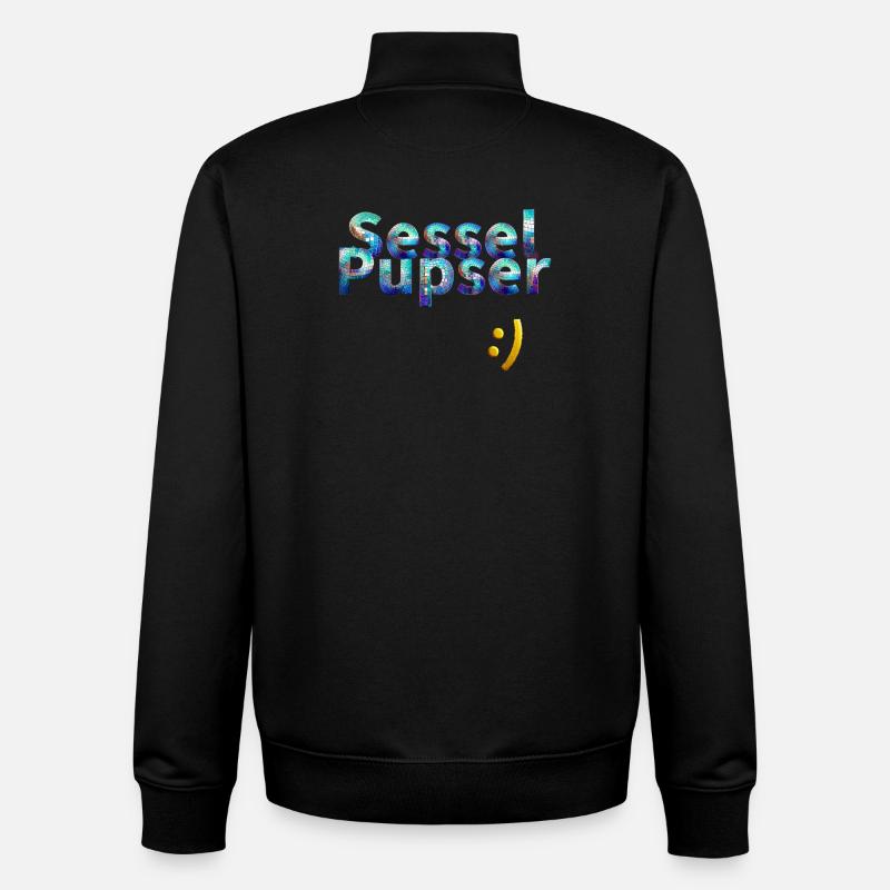 Sesselpupser - Unisex Organic Zip Sweatshirt von Stanley/Stella - Schwarz