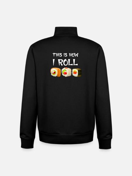Kawaii Sushi Meme Sushi Joke - Unisex Organic Zip Sweatshirt by Stanley/Stella - black