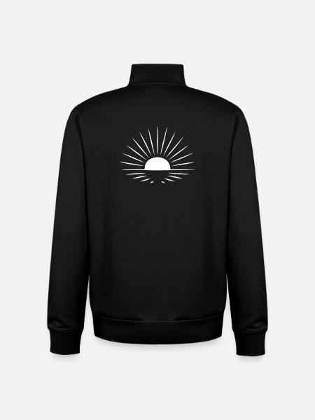 Sunrise Balance Minimalist Mindfulness - Unisex Organic Zip Sweatshirt by Stanley/Stella - black