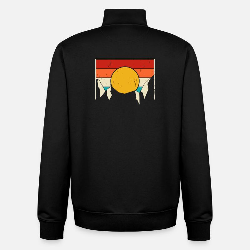 Randonnée Randonneur Alpiniste Cadeau - Sweat zippé unisexe en coton bio Stanley/Stella - noir