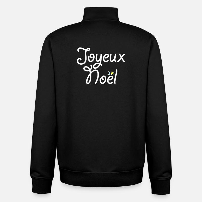 Frohe Weihnachten - Unisex Organic Zip Sweatshirt von Stanley/Stella - Schwarz