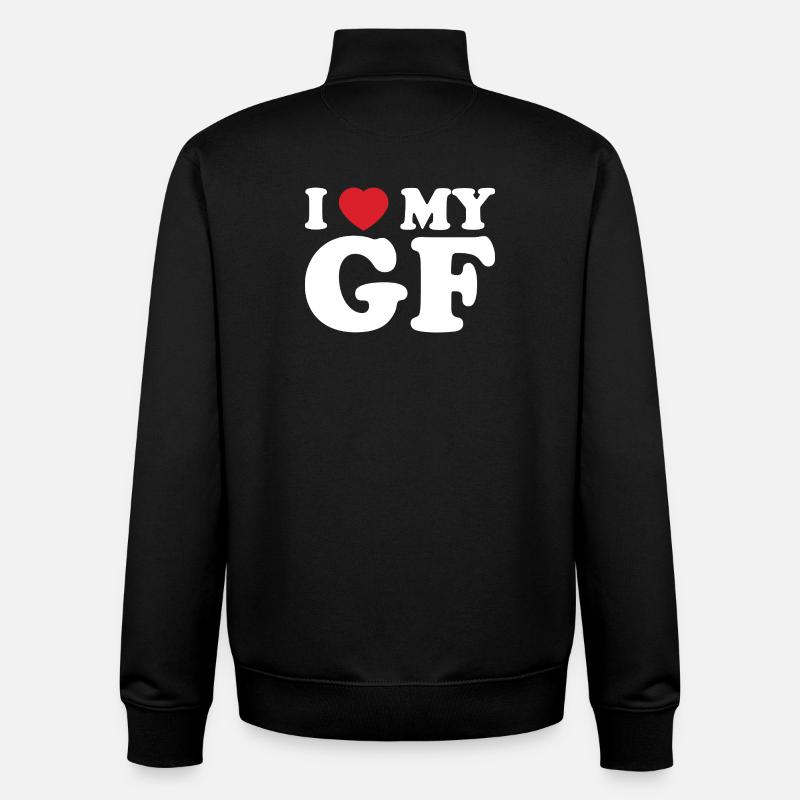 I Heart MY GE - Sweat zippé unisexe en coton bio Stanley/Stella - noir