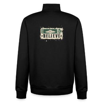 Ich glaube an UFOs - Unisex Organic Zip Sweatshirt von Stanley/Stella - Schwarz - Hinten - AI Model Male 185 light (185cm)