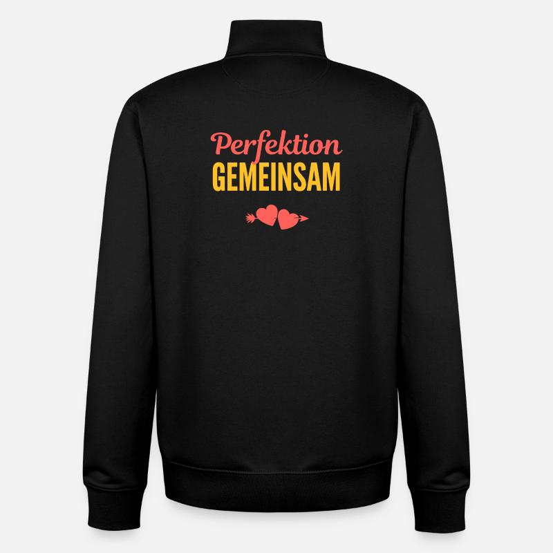 Perfektion Gemeinsam: Liebe im Team - Unisex Organic Zip Sweatshirt von Stanley/Stella - Schwarz