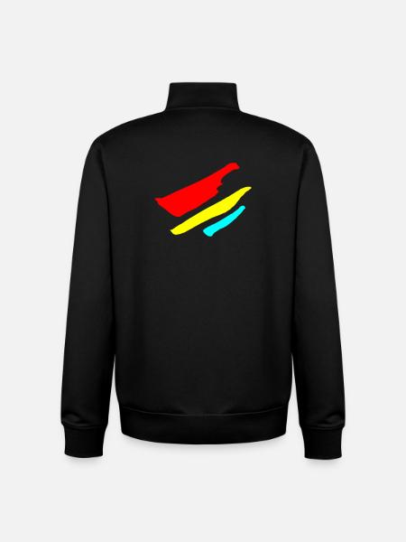 Stripes - Flag Pattern VECTOR - Unisex Organic Zip Sweatshirt by Stanley/Stella - black