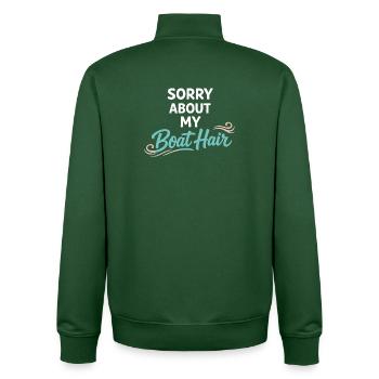 Seehaare Kümmern Sich Nicht Um - Unisex Organic Zip Sweatshirt von Stanley/Stella - Flaschengrün - Hinten - AI Model Male 185 dark (185cm)