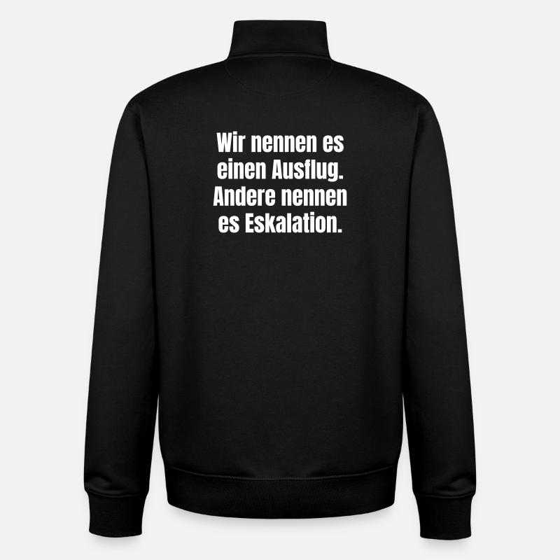 Révélation ou Typographie d’escalade - Sweat zippé unisexe en coton bio Stanley/Stella - noir