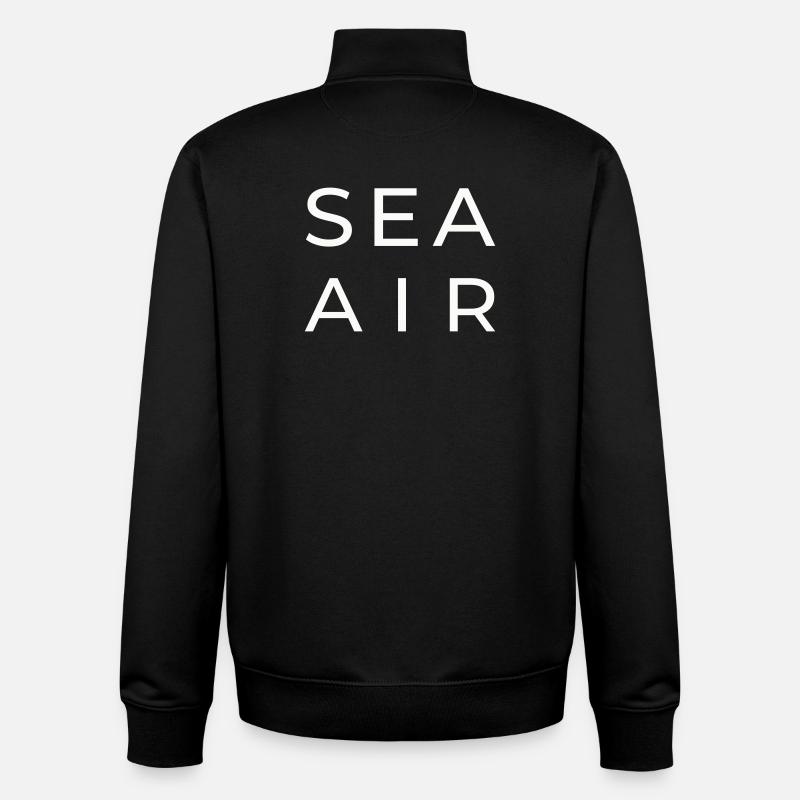 MEERLUFT - Unisex Organic Zip Sweatshirt von Stanley/Stella - Schwarz