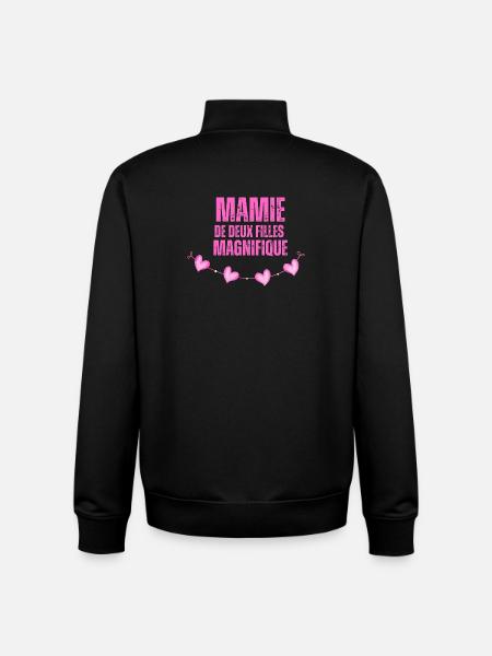 Die wunderschöne Oma beider Mädchen - Unisex Organic Zip Sweatshirt von Stanley/Stella - Schwarz