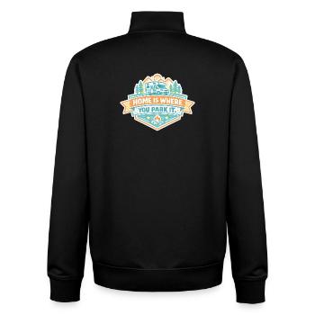 Zuhause ist, wo du parkst - Campen - Unisex Organic Zip Sweatshirt von Stanley/Stella - Schwarz - Hinten - AI Model Male 185 light (185cm)