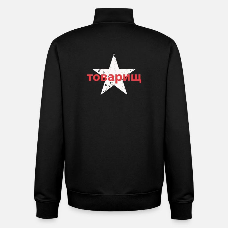 товарищ - Unisex Organic Zip Sweatshirt von Stanley/Stella - Schwarz