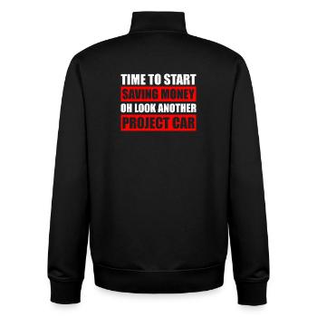 Start saving money Car lover car guy mechanic - Unisex Organic Zip Sweatshirt von Stanley/Stella - Schwarz - Hinten - AI Model Male 185 light (185cm)