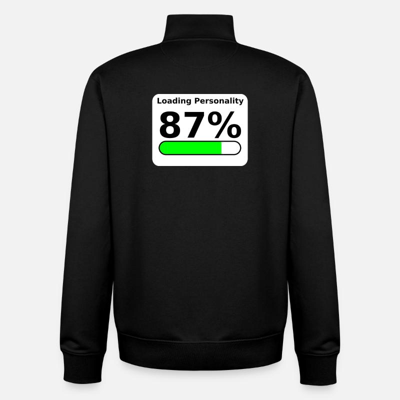 Loading Personality 87% – Nerdy Statement Tee - Unisex Organic Zip Sweatshirt von Stanley/Stella - Schwarz