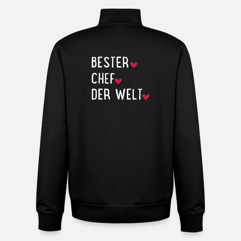 Bester Chef der Welt - Unisex Organic Zip Sweatshirt von Stanley/Stella - Schwarz