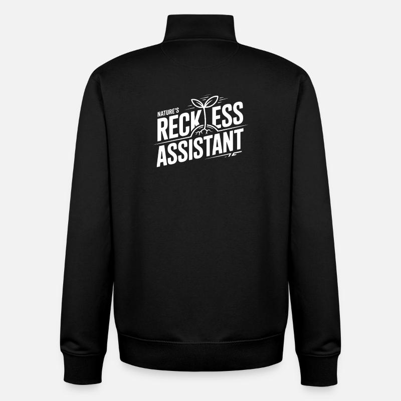 Nature's Reckless Assistant - Unisex Organic Zip Sweatshirt by Stanley/Stella - black