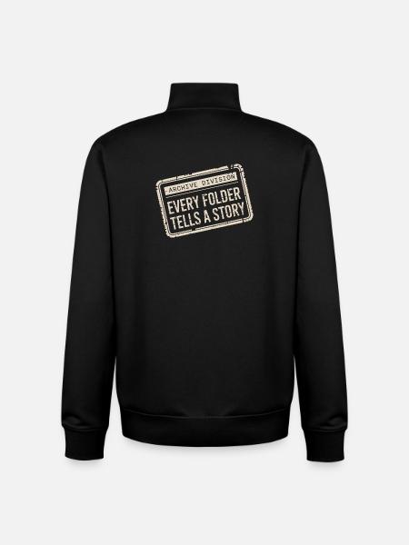 Every Folder Tells a Story - Unisex Organic Zip Sweatshirt by Stanley/Stella - black