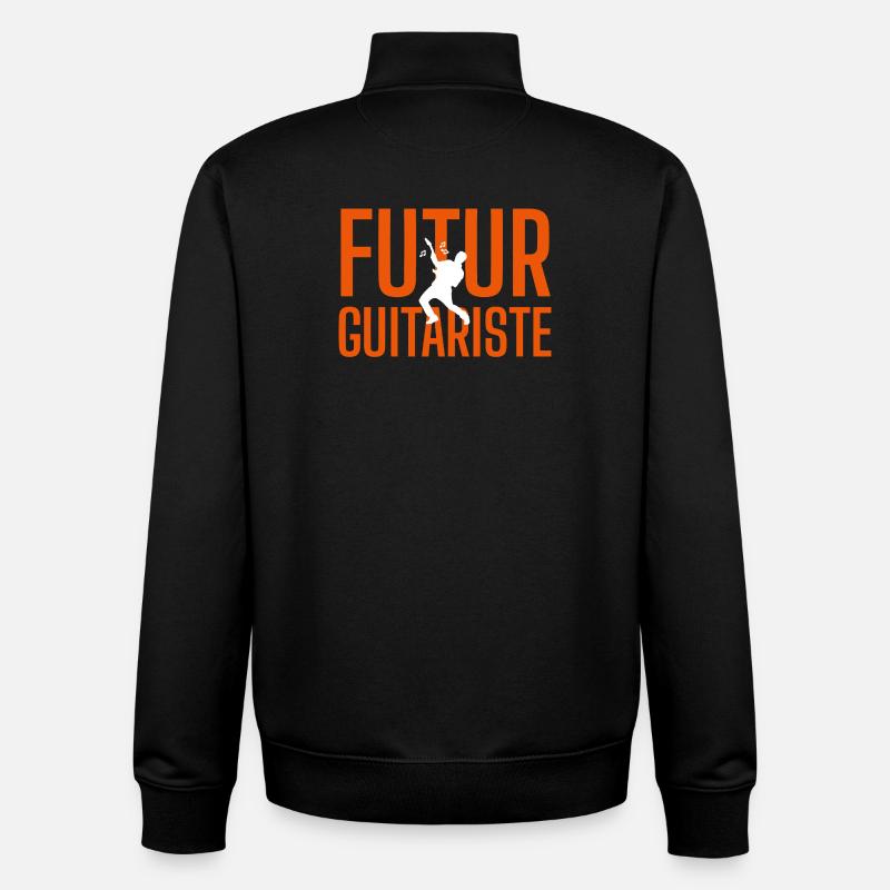 futur guitariste - Sweat zippé unisexe en coton bio Stanley/Stella - noir