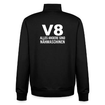 V8 Alles Andere Sind Nähmaschinen Automotive - Unisex Organic Zip Sweatshirt von Stanley/Stella - Schwarz - Hinten - AI Model Male 185 light (185cm)