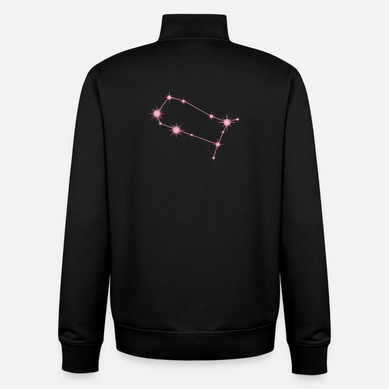 Zwilling, Sternbild, Sternzeichen, Pastellrosa - Unisex Organic Zip Sweatshirt von Stanley/Stella - Schwarz