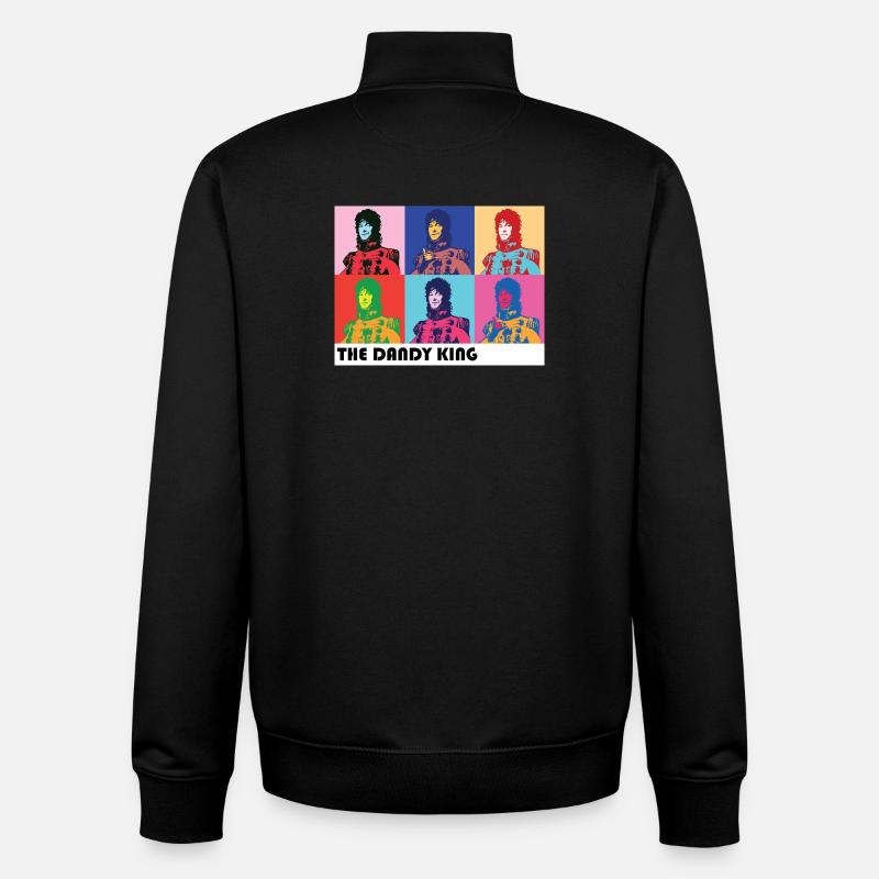 Dandy King Pop-Art-Porträt - Unisex Organic Zip Sweatshirt von Stanley/Stella - Schwarz