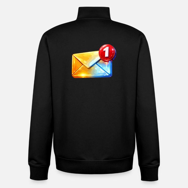 Erste Abzeichen-E-Mail - Unisex Organic Zip Sweatshirt von Stanley/Stella - Schwarz
