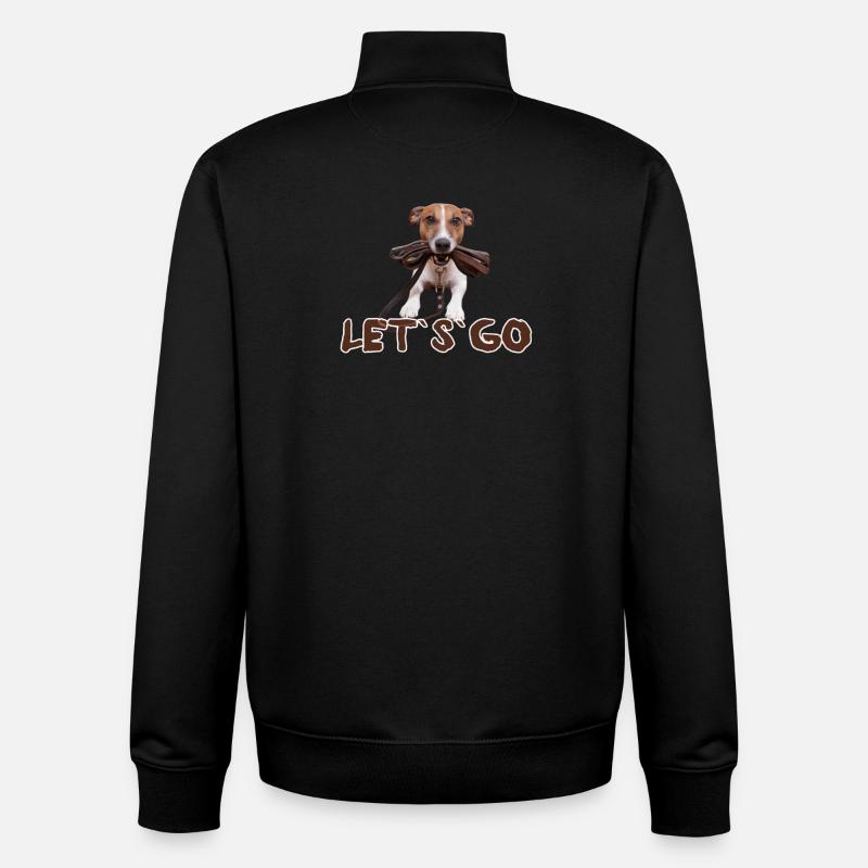 jack russel - Sweat zippé unisexe en coton bio Stanley/Stella - noir