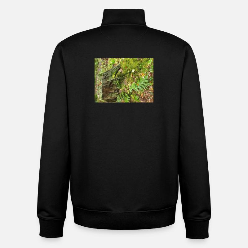 Forêt d’automne - Sweat zippé unisexe en coton bio Stanley/Stella - noir