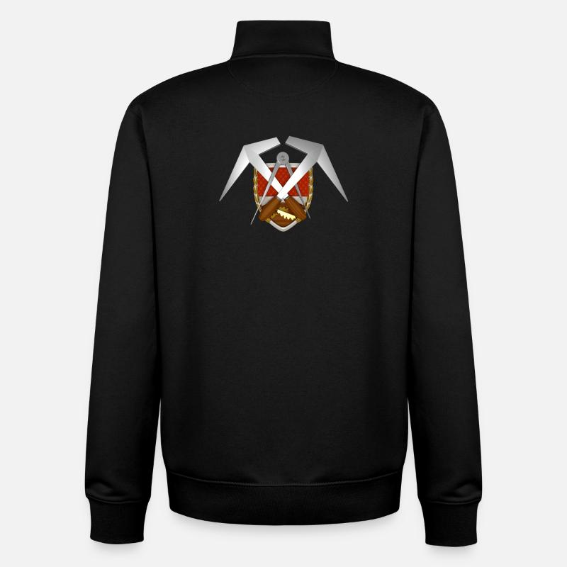 Emblème de toiture d’artisanat - Sweat zippé unisexe en coton bio Stanley/Stella - noir