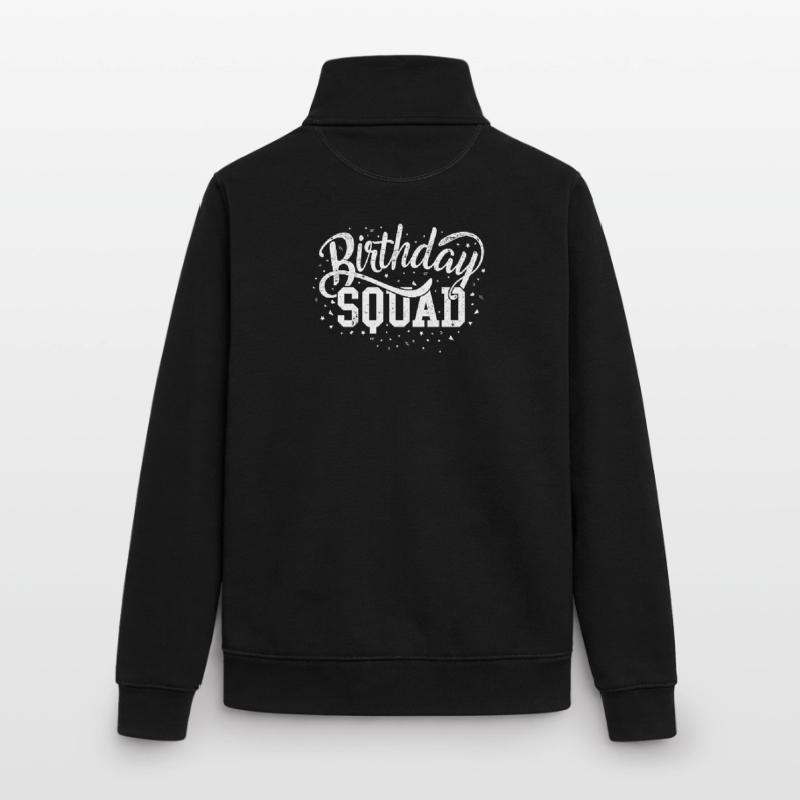 Birthday Squad Bold Script Unisex Organic Zip Sweatshirt by Stanley/Stella