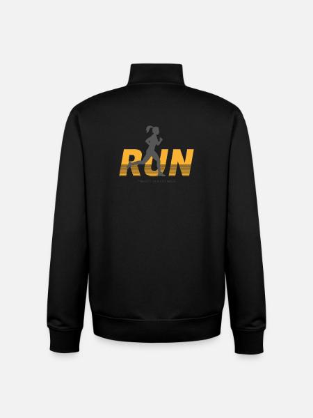 Running - female - Unisex Organic Zip Sweatshirt by Stanley/Stella - black