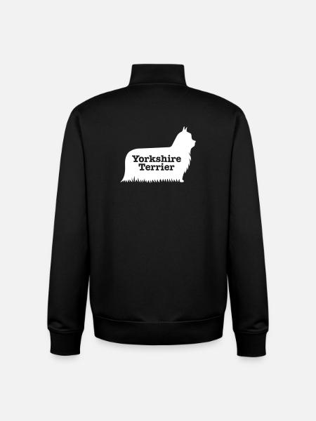 Yorkshire Terrier - Sweat zippé unisexe en coton bio Stanley/Stella - noir