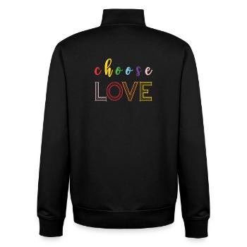 Pride Month - Love - Unisex Organic Zip Sweatshirt by Stanley/Stella - black - Back - AI Model Male 185 light (185cm)
